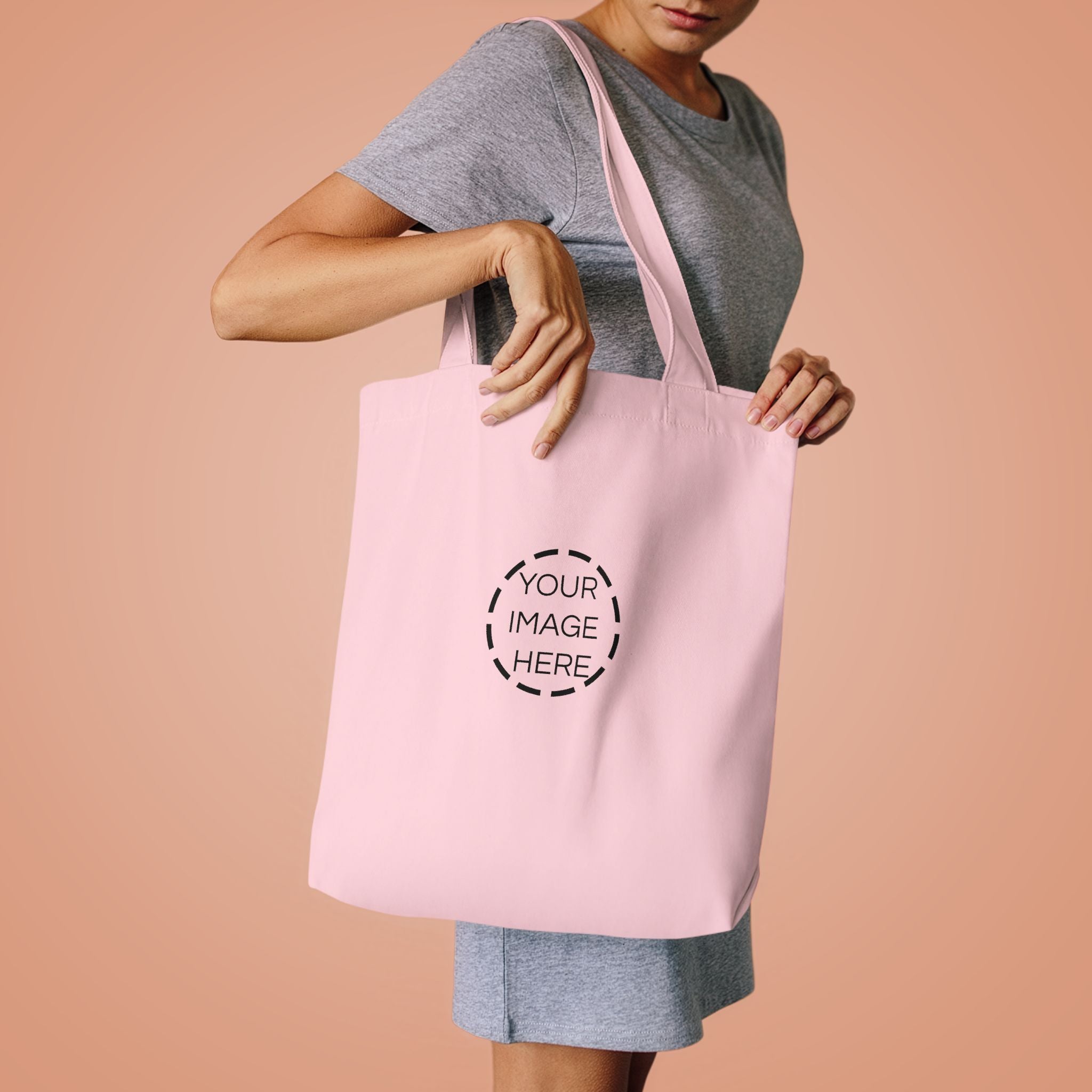 Minimal Black Cotton Tote Bag — Everyday Reusable Grocery & Market Bag