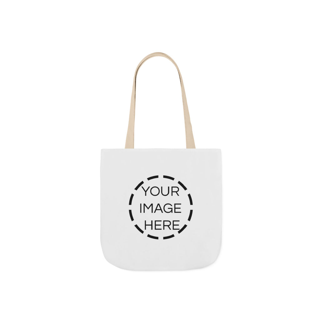 Custom Canvas Tote Bag with Colorful Straps — Personalized Everyday Grocery & Market Bag