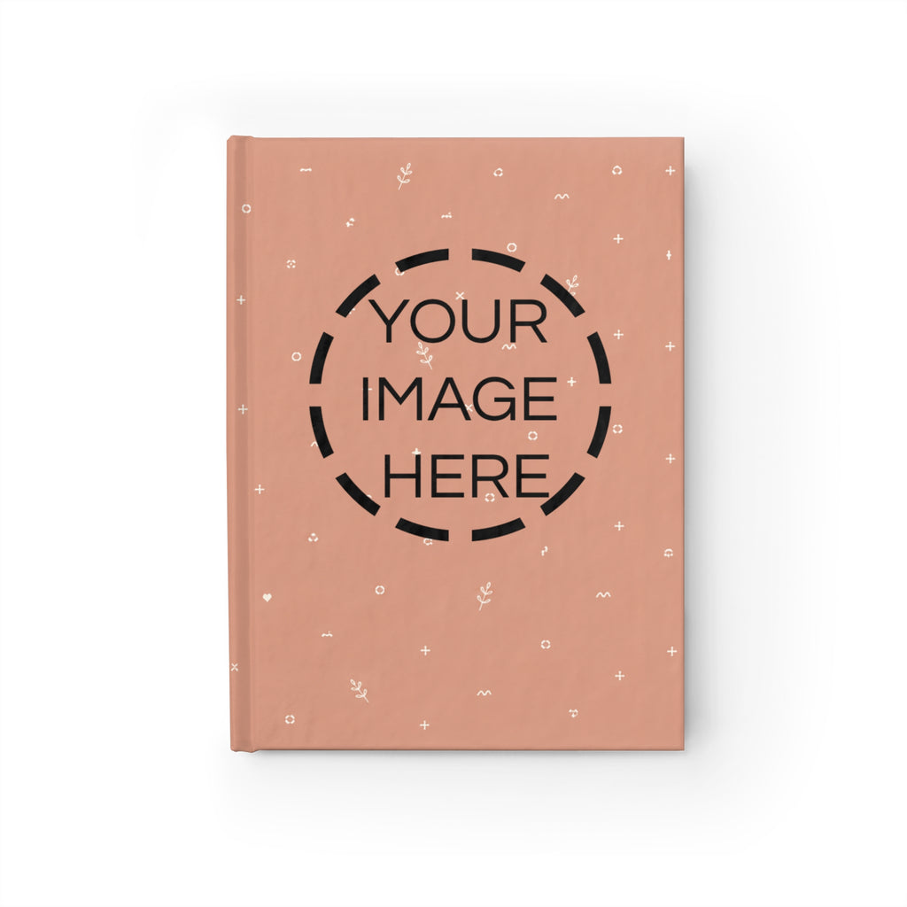 Blush Floral Hardcover Journal — Ruled Lined Notebook for Notes & Daily Planning