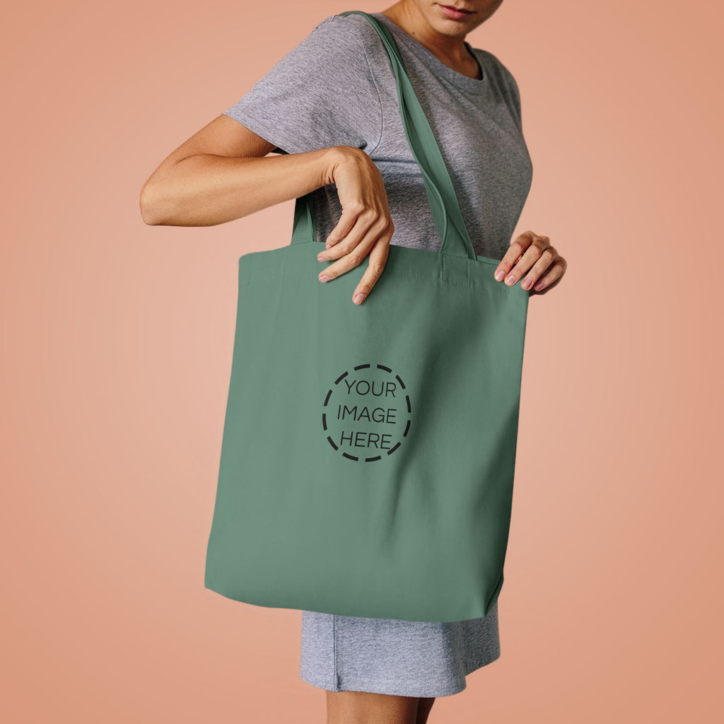 Minimal Black Cotton Tote Bag — Everyday Reusable Grocery & Market Bag