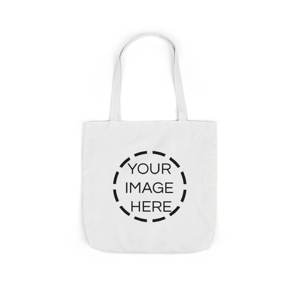 Custom Canvas Tote Bag with Colorful Straps — Personalized Everyday Grocery & Market Bag