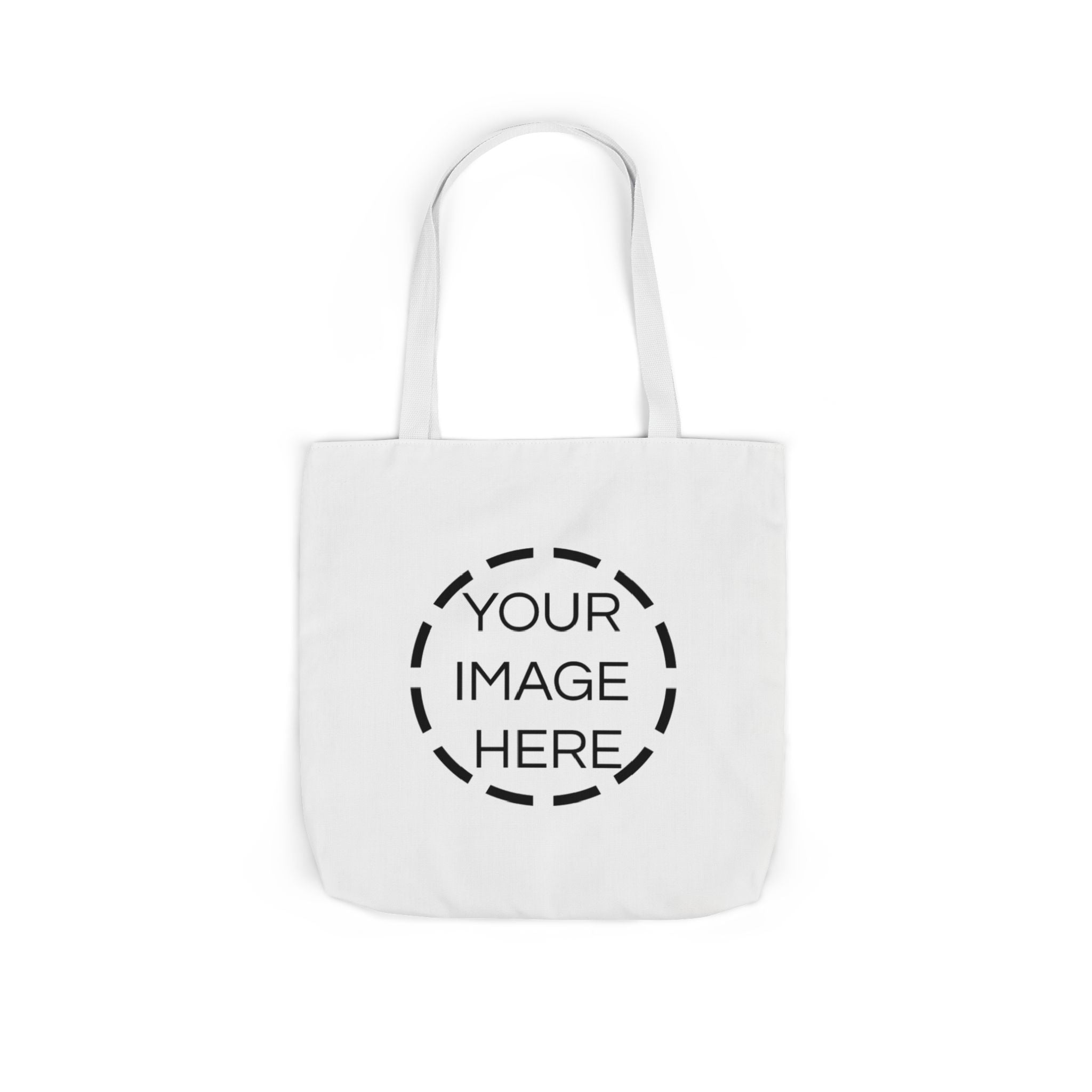 Custom Canvas Tote Bag with Colorful Straps — Personalized Everyday Grocery & Market Bag