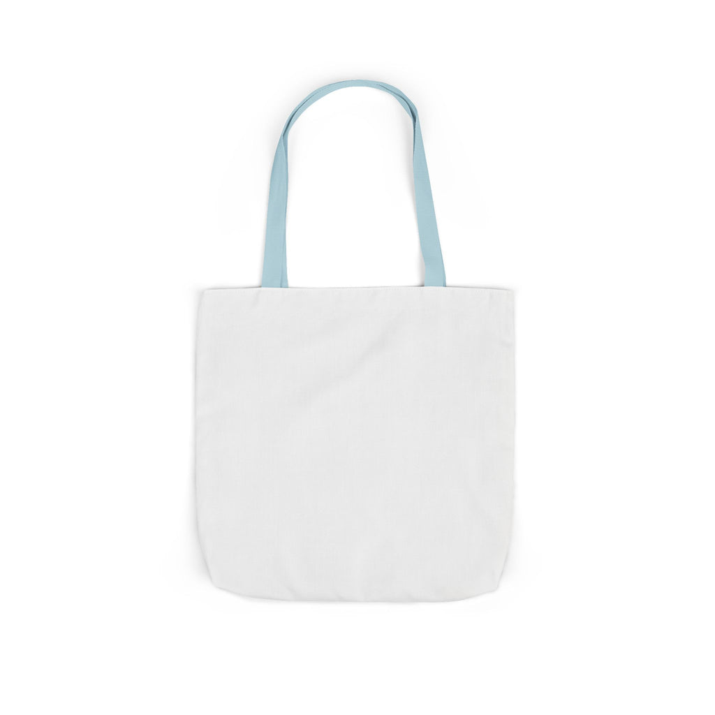 Custom Canvas Tote Bag with Colorful Straps — Personalized Everyday Grocery & Market Bag