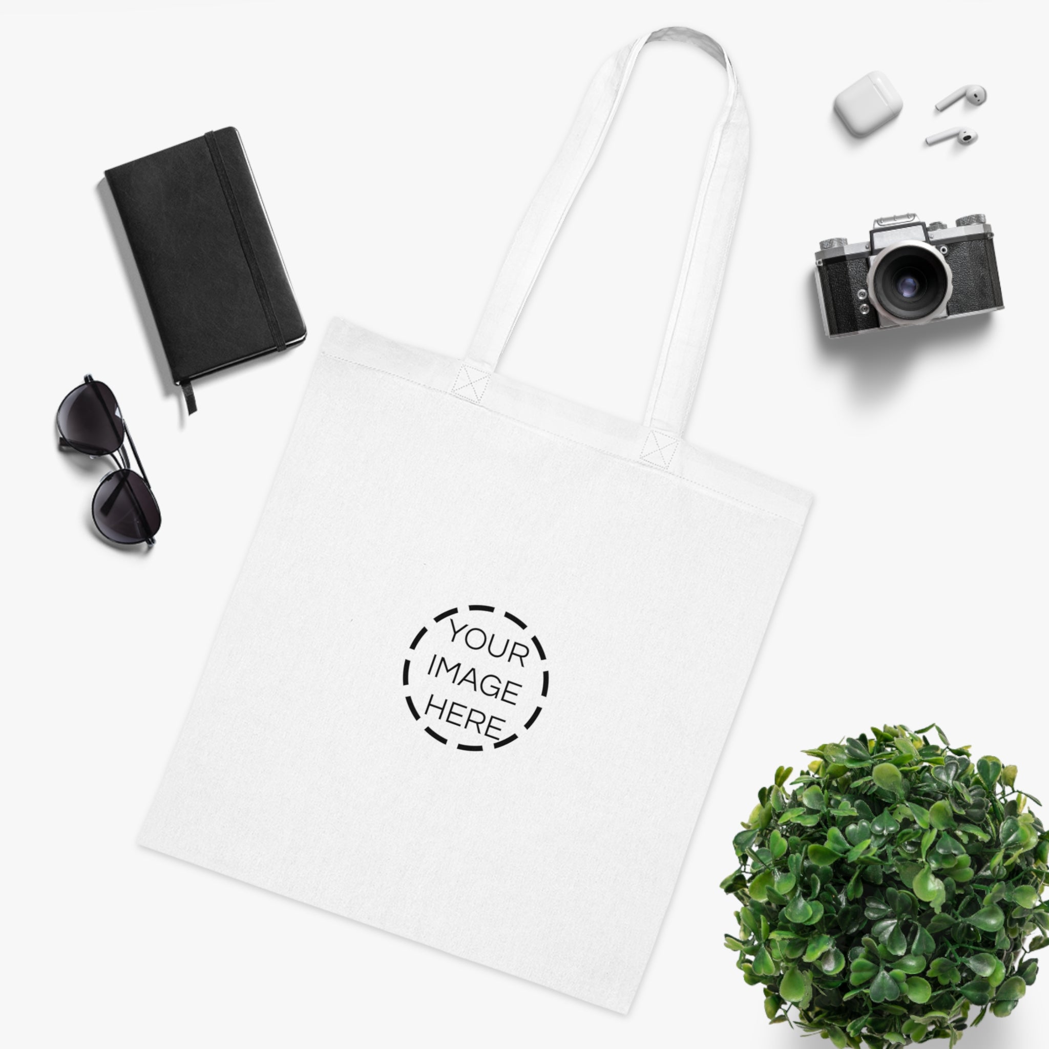 Custom Cotton Tote Bag – Personalized Plain White Reusable Shopper