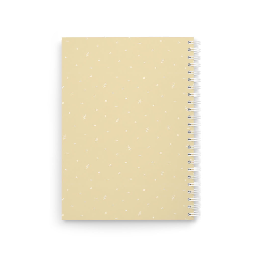 Custom Spiral Notebook — Minimal Beige Dotted Cover, Personalized Journal for School & Office