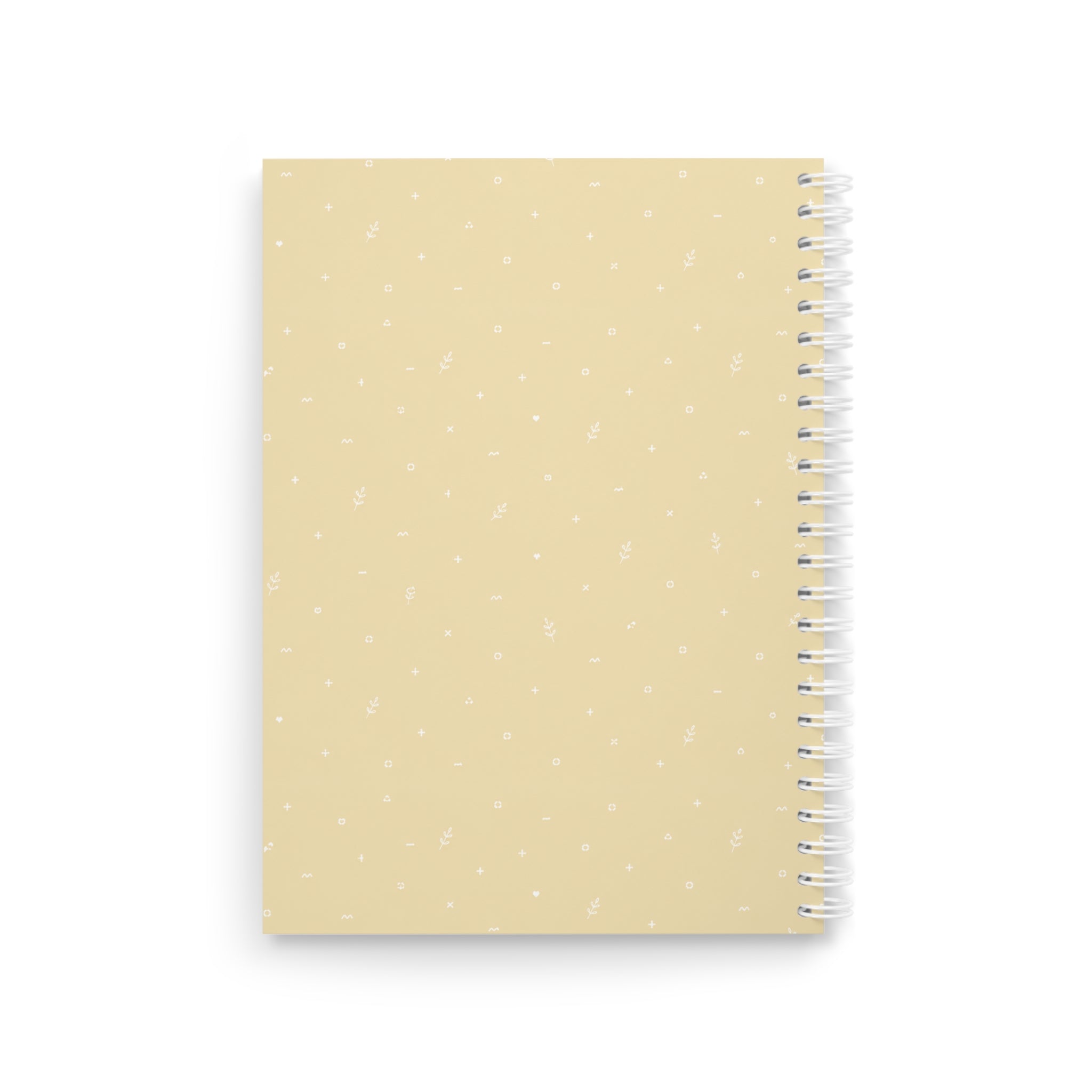 Custom Spiral Notebook — Minimal Beige Dotted Cover, Personalized Journal for School & Office