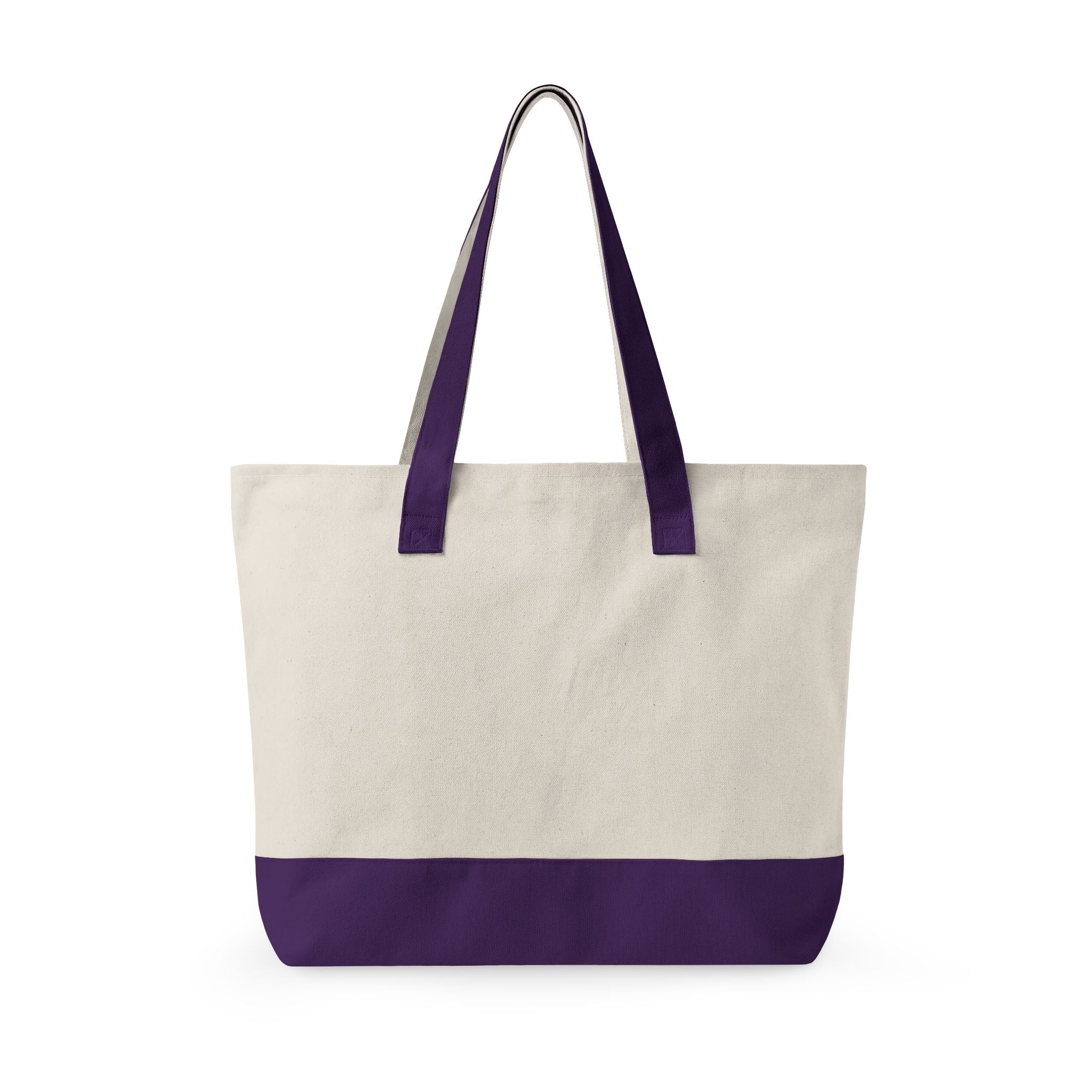 Canvas Zipper Tote Bag — Large Eco-Friendly Market & Beach Tote