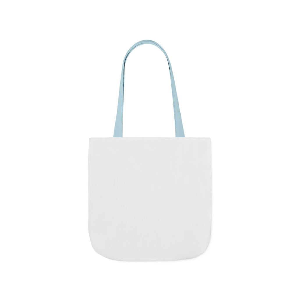 Custom Canvas Tote Bag with Colorful Straps — Personalized Everyday Grocery & Market Bag