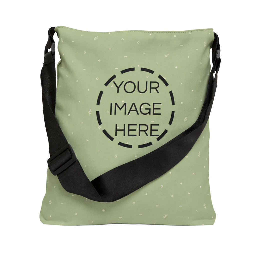 Custom Sage Green Adjustable Tote Bag – Lightweight Everyday Shoulder Bag