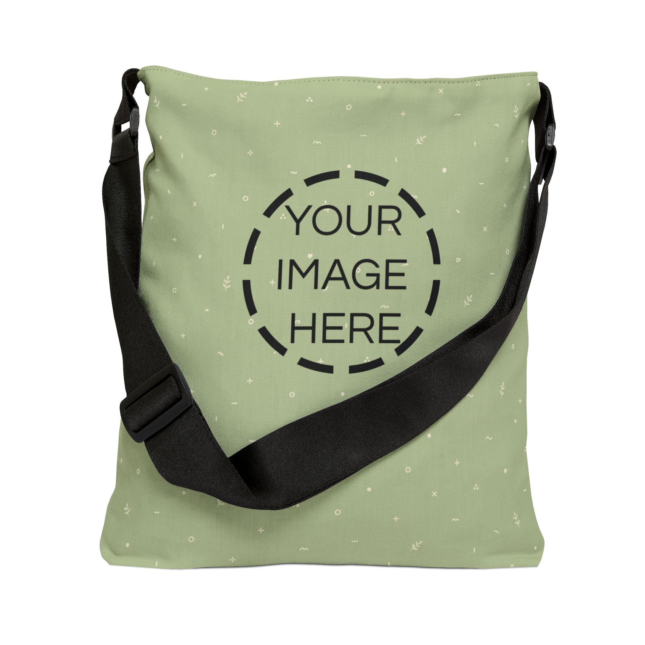 Custom Sage Green Adjustable Tote Bag – Lightweight Everyday Shoulder Bag