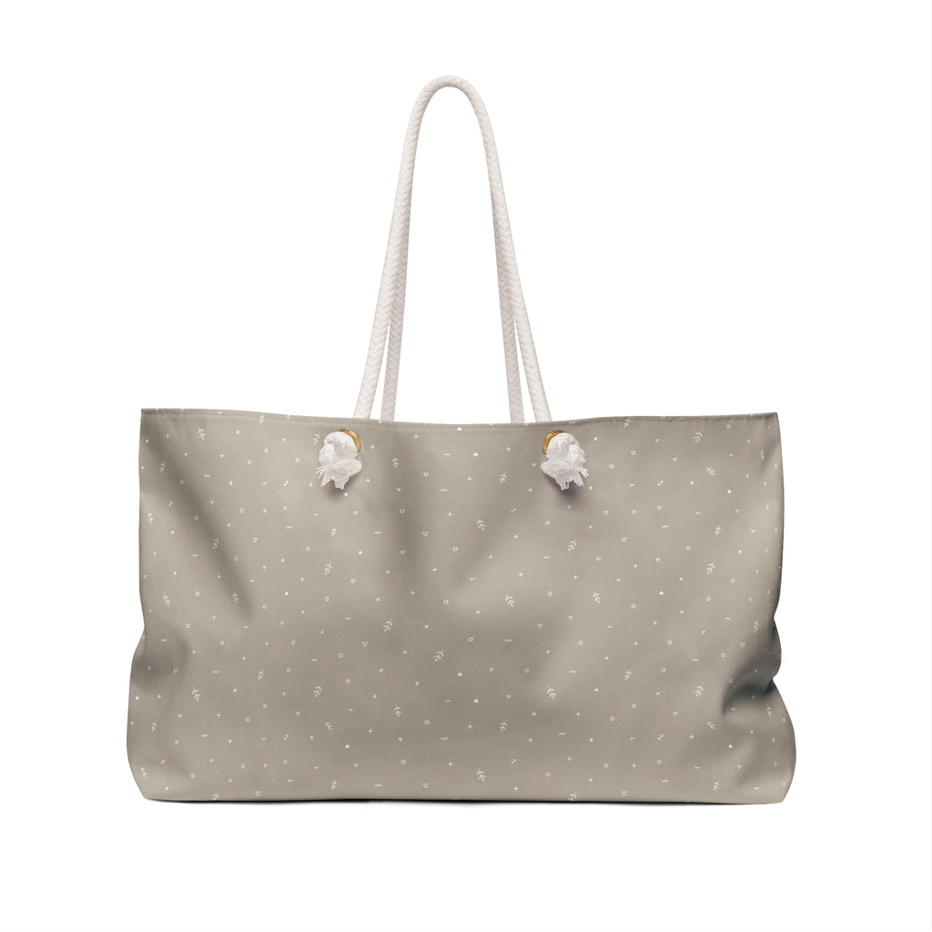 Polka Dot Weekender Bag — Large Canvas Travel Tote