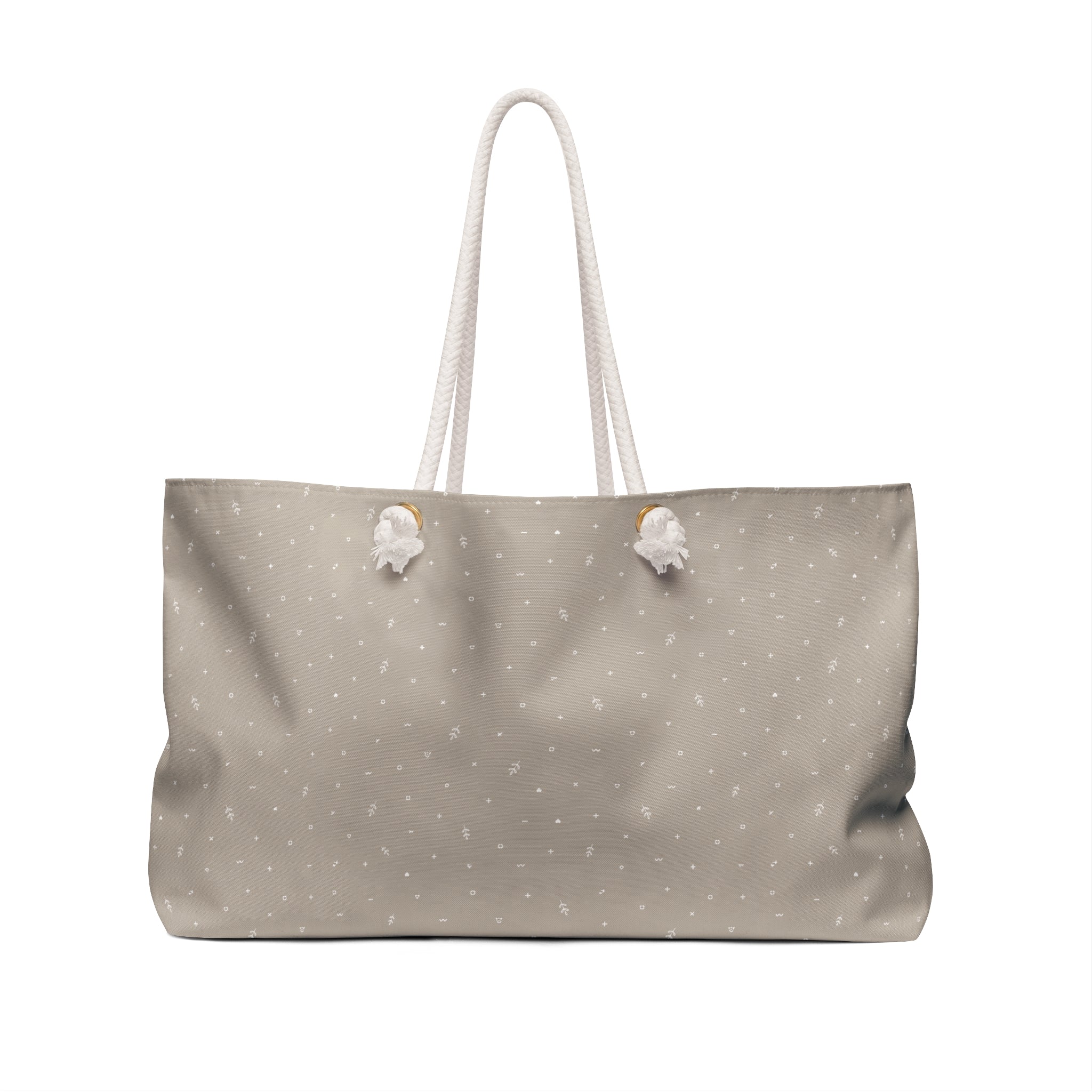 Polka Dot Weekender Bag — Large Canvas Travel Tote