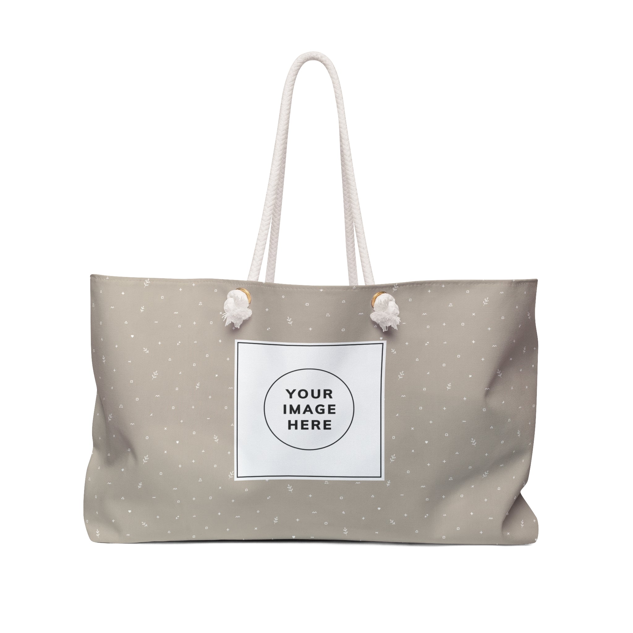 Polka Dot Weekender Bag — Large Canvas Travel Tote