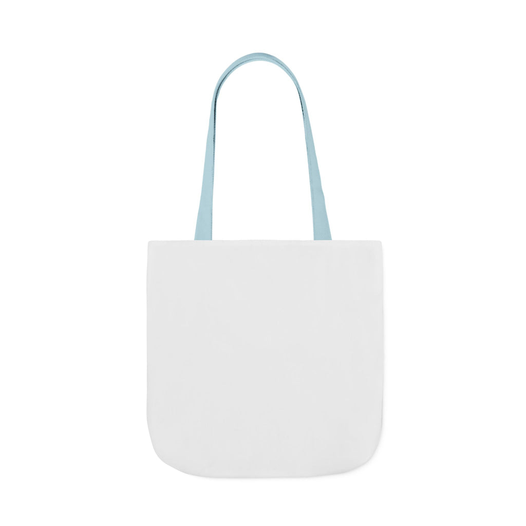 Custom Canvas Tote Bag with Colorful Straps — Personalized Everyday Grocery & Market Bag