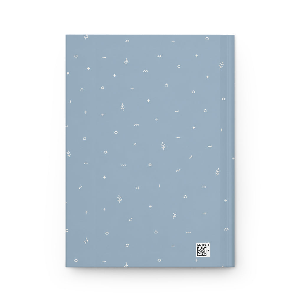 Minimal Blue Hardcover Journal — Dotted Constellation Notebook
