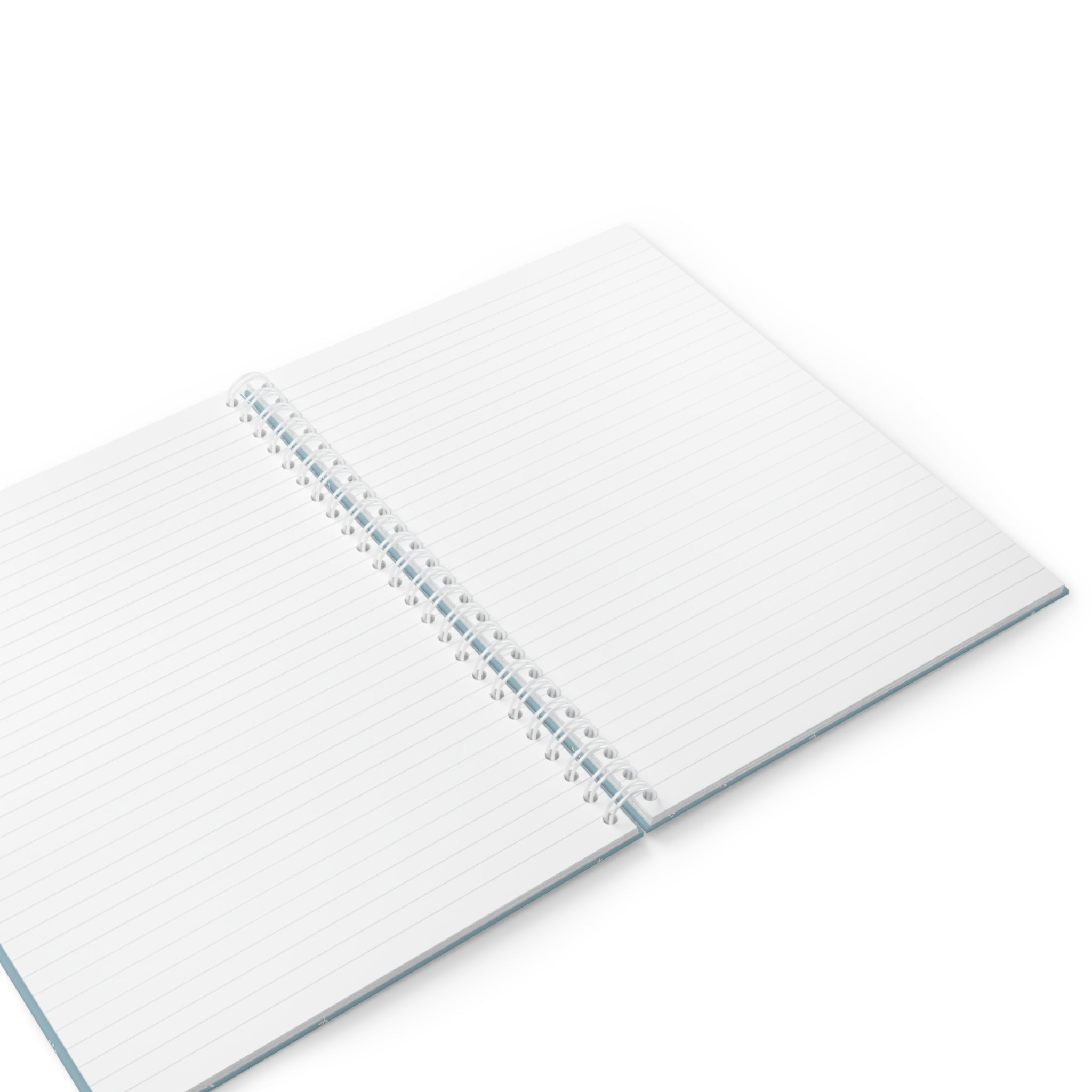 Blue Ditsy Spiral Notebook — Floral Dot Pattern Journal